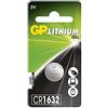 GP Batteries Batteria al Litio a Bottone 3V CR1632 (Blister 1 Pezzo) - VD103163 Pila Litio, Multicolore