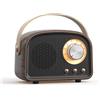 ChicBosomn Altoparlante Portatile Retrò Senza Fili, Altoparlante Retrò Carino Con Radio FM, Altoparlante Musicale Stereo Ricaricabile, Ricarica Rapida (Nero)