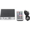 XGOUGUAAU Amplificatore di audio Hi Fi Lettore A2, mini amplificatore stereo con decodifica USB 2.0 MP3, telecomando per intrattenimento domestico, automobili e computer, design compatto (Nera)