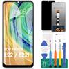 SRJTEK Per Motorola Moto E22 Schermo LCD Per Moto E22 Sostituzione Dello Schermo Per Motorola Moto E22i Display LCD Per Moto E22i Touch Digitizer Assembly Kit di Riparazione (nero)
