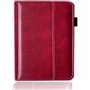 AKLiSa Custodia per Kobo Aura HD 6.8 pollici e-reader custodia Adatto per N204B flip cover protettiva con attrazione magnetica Funzione Sleep/Wake-up (rosso)