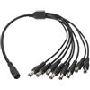 YSJJZRL 70 cm 1 femmina a 2/3/4/5/8/10 maschio 5,5x2,5 mm CCTV Cavo divisore di alimentazione CC (CC 5,5x2,5 mm da 1 a 8)