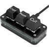 pQirnvIL Mini Tastiera di Programmazione Macro Un 3 per Photoshop Gaming Tastiera di Programmazione Hotswap Copia Incolla Macropad Nero Tipo A