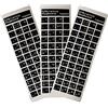 Morain 3PCS Ucraina Adesivo Tastiera Lettere Durevole Impermeabile Nero Opaco Nero/Trasparente Adesivo per Tastiera 11x13mm Adesivo Ucraina per Laptop