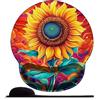 WANGWANGMIAO 3D Tappetino per mouse con supporto per poggiapolsi per mouse pad, tappetino per mouse ergonomico con base in gomma antiscivolo per casa, ufficio -Universo del girasole