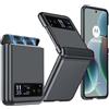 CoolMior Custodia pieghevole per Motorola Razr 40 Ultra con protezione da sguardi indiscreti e cerniera ultra sottile opaca PcShockproof per Razr 40 (nero, Razr40 Ultra)