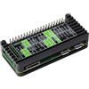 TUOPUONE Custodia protettiva in lega di alluminio compatibile con la serie Raspberry Pi Zero Adatto a Zero/Zero 2 W Viene fornita con etichetta GPIO colorata