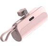 wkao Power Bank compatto da 5000 mAh, mini caricabatterie rapido da 20 W, tipo C e porte, ultraleggero e portatile