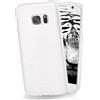 moex Cover in Silicone Compatibile con Samsung Galaxy S7 | Effetto Alluminio Spazzolato, Bianco