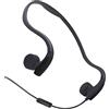 GZCRDZ Cuffie con Conduzione Ossea con Microfono Stereo Aperto Cuffie Sportive con Microfono Riduzione del Rumore (Nero)
