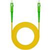 Ewent Cavo/prolunga in fibra ottica, cavo in fibra ottica Giarrettiera Simplex monomodale SC-APC a SC-APC, 9/125, G.657A2, LSZH, prestazioni ottimali, perdita altamente affidabile, giallo, 1 metro