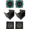 IPNOSIS Kit 2 casse IP-01100 per Fiat Panda 141 dal 1986 al 2003 + 2 Box anteriori + 2 Griglie Nere da 10cm