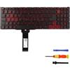 LIAN MO Tastiera di ricambio retroilluminata con distribuzione spagnola per Acer Nitro 5 N20C1 N18C3 N18C4 LG05P_N90BRL NKI15130NG NKI151315D AN515 AN517-51 AN517-52 AN715-51