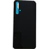 Generico Copri Batteria + biadesivo compatibile con HUAWEI HONOR 20 / NOVA 5T / YAL L21 Vetro Posteriore Back Cover Retro Scocca con adesivo per il fissaggio (Nero)