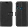 COMPATIBILE Generico Custodia compatibile con ALCATEL 1SE 5030D cover CASE STAND FLIP LIBRO magnetica GEL TPU ECO PELLE protezione antiurto antigraffio case portafoglio NERO