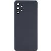 Generico Copri Batteria compatibile con SAMSUNG GALAXY A32 5G A326B SM-A326 A326U retro Posteriore Back Cover Scocca coperchio in plastica rigida + lente con cornice + Biadesivo adesivo perincollato (Nero)