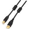 AISENS A101-0011 - Cavo per Stampante USB 2.0, 5 m, Colore: Nero