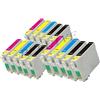 BELLIVESTORE 15 Cartucce compatibili per Epson T0711 T0712 T0713 T0714 Stylus D78 / Stylus DX4000 Stylus DX4050 DX5000 DX5050 DX6000 DX6050 DX7000F Stylus D92 D120 Stylus DX4400 DX4450 DX7400 DX7450