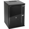 HMF 63409-02 Armadio di rete, armadio server 10 pollici | 9 U | profondità 300 mm | completamente assemblato | porta in vetro | nero