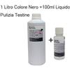 BELLIVESTORE Ricarica Cartucce Inchiostro Colore NERO 1000ml, 1 Litro universale Compatibile per Brother, Canon, Epson, HP, LEXMARK, XEROX, DELL, In Omaggio 100ml Liquido Pulizia Testine