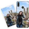 Sunrive Personalizzate Cover compatibile con Huawei Y7 2019/Y7 Prime 2019 personalizzabile con Foto Testi Frase Logo Disegni e Grafiche Personalizzata, assorbimento degli urti morbido TPU trasparente