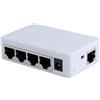 Jrifedptry 4 Port POE Extender 100Mbps 1 in 4 Out 250 Metri Ripetitore Switch di Rete IEEE802.3af/At per PoE Switch NVR Telecamera IP