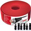 XIIW Cavo solare da 10 mm², 50 m, 10 mm², con spina solare da 65 A, cavo solare fotovoltaico, prolunga IP67, colore rosso impermeabile, per centrali da balcone, pannello solare, PV, senza alogeni