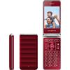 Majestic WAVE Red - Telefono GSM con display 2.8, flip attivo, fotocamera, bluetooth