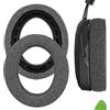 Geekria Comfort Linen - Cuscinetti auricolari di ricambio per cuffie Corsair HS70 PRO, HS60 PRO, HS50 PRO, parti di riparazione (grigio)