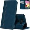 AKABEILA - Custodia per OPPO Reno14 Pro 5G, in pelle PU, con chiusura magnetica, cavalletto, scomparti per schede, copertura antiurto, 6,83 pollici, colore: blu