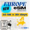 SmoooS Ottieni una eSIM per connetterti in libertà in Europa, La E-SIM Europe offre 10GB di dati a 4G/5G, in oltre 30 paesi UE per 30 giorni. (10 GB - 30 Days)