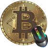 ZUIDSYI Tappetino per mouse con criptovaluta Bitcoin, tappetino per mouse per scrivania, bordo cucito, con base in gomma antiscivolo, tappetino per mouse da gioco per computer, laptop, casa, ufficio