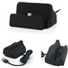 K-S-Trade Caricabatterie per Motorola Edge 50 Fusion Dock USB Type C Compatibile con Motorola Edge 50 Fusion Adatto Nero Ricarica E Sincronizzazione Dati Stazione Caricabatteria Tavolo Dock