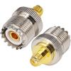 YILIANDUO Adattatore SMA Femmina a UHF SO239 Femmina bassa perdita | Adattatore coassiale SMA，2 pezzi. Per radio CB, HAM, walkie-talkie, ricetrasmittenti portatili, tester RF e antenne VHF/UHF.