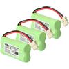 vhbw 3x batteria compatibile con V-Tech LS6315-2, LS6325, LS6315, LS6185, LS6305, LS6001, LS6105 telefono fisso cordless (800mAh, 2,4V, NiMH)