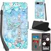 Haninsuze Cover per Google Pixel 7A Custodia Cover Pelle Libro Portafoglio con Porta Carte Magnetica Protezione Antiurto Cuoio Flip Case Custodia Cover per Google Pixel 7A, Torre