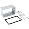 aqxreight Telaio Universale per Navigatore 2 Din Fascia per Autoradio con Design Traforato Kit di Montaggio Completo per Veicoli Accessorio Compatibile con Maggior parte dei Modelli 2 Din Struttura Resistente