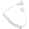 Generic Prolunga Flessibile a Spirale per Cantiere di Casa e Ufficio 16A 0,8-2m Bianco (Spina europea)