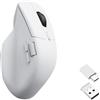 Keychron M6-A3 Mouse Wireless Ergonomico con Scroll Magnetico Infinito, 4K Polling, Bluetooth/2.4G/USB, Sensore PixArt, 9 Tasti Programmabili, Ideale per Lavoro e Gaming - Bianco