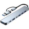 Generic Hub USB C - Adattatore multiporta Ethernet USB C, docking station 5 GBps ad alta velocità trasferimento dati USB-A porte dati per stampante, fotocamera, tastiera, mouse