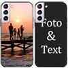 Yoedge Cover Personalizzata Custodia per Samsung Galaxy S21 (5G)/ S30 6,2 Personalizzato con Foto Testi Disegni Personalizza Custodia con Immagine, Antiurto Nera Personalizzabili Case per Samsung S21