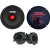 Generico KIT SET PER DS18 con 2 midrange PRO-GM6.4B da 16,5 cm 4 ohm 140 watt rms 480 watt max + 2 tweeter PRO-TW120B da 7,9 cm 4 ohm 120 watt rms 240 watt max, per auto, kit a coppia