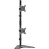 Techly 365672 Supporto da Scrivania 2 Monitor 17-32 con Base e Supporto per Smartphone Nero