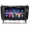 Erisin 8 pollici 8-Core 4GB+64GB Android 16 Autoradio Bluetooth GPS Navigatore per Mercedes CLK W209 C209 A209 Schermo IPS Wireless Carplay Android Auto DAB+ WiFi 4G DSP USB RDS FM TPMS OBD2 Canbus