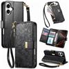 Fertuo Cover per iPhone 16, Fiori Custodia a Libro Portafoglio Antiurto in Pelle PU Flip Case Interna Silicone con Porta Carte, Supporto, Chiusura Magnetica e Cinturino, Nero