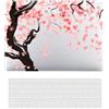 HLAAJJX Custodia Compatibile con Macbook Pro 13 pollici 2015 2014 2013 2012 con display Retina A1425 A1502, Case Rigida Protettivo Plastica Copertina & Tastiera Cover, Fiori rosa