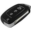 Generico TEKIGHT COVER CHIAVE GUSCIO + LOGO NON ORIGINALE COMPATIBILE PER HYUNDAI i20 i30 ix20 ix35 ix45 tucson 3 TASTI TELECOMANDO ALTA QUALITA' LAMA TOY49