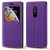 Shantime Custodia Flip in Pelle PU con Finestra Visibile e Chiusura Magnetica Invisibile Compatibile con Wiko Wim Lite, Protezione Totale