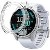 PHONILLICO Cover compatibile per Garmin Fenix 8 43mm - Protezione rigida Custodia trasparente Vetro temperato smartwatch