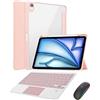 Generic Custodia con tastiera per iPad Air 13 M2 2024/M3 2025 con mouse, custodia sottile e intelligente con tastiera Bluetooth per iPad Air 13 pollici M3/M2 (2025/2024)